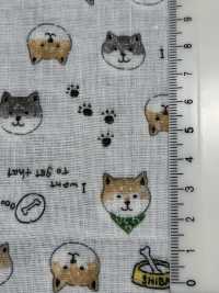 KTS6485 Estampa Shiba Inu De Gaze Dupla[Têxtil / Tecido] subfoto