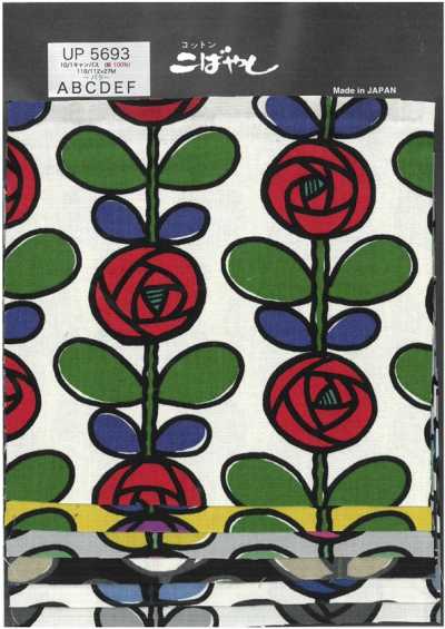 UP5693 Lona 10/1 com estampa de rosas