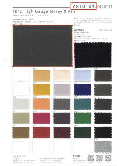 YG10164 Jersey de malha fina 40/2