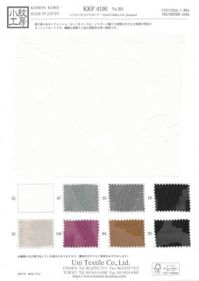 KKF4190-D301 Jacquard de Chiffon Cortado