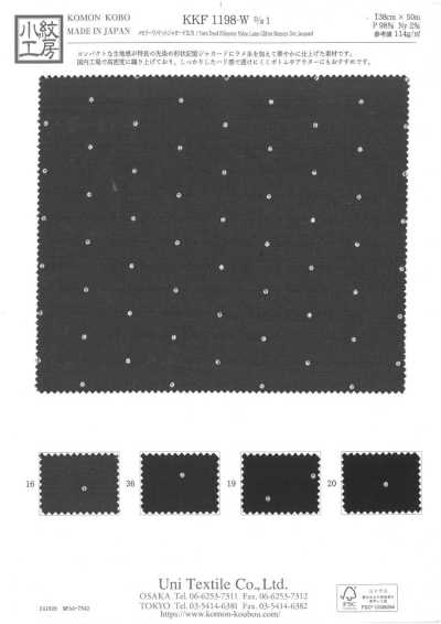 KKF1198-W-D1 Jacquard de bolinhas em lamê memory, largura larga