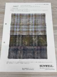 14417 21 Sarja De Algodão De Fio único Shakey Tartan Check[Têxtil / Tecido] SUNWELL subfoto