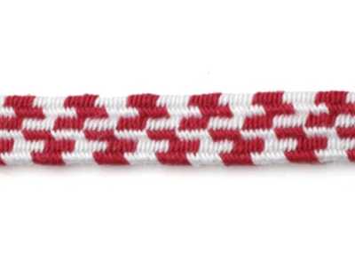THGB03-B Cordão de fita elástica estilo japonês, padrão Ichimatsu, 6 mm