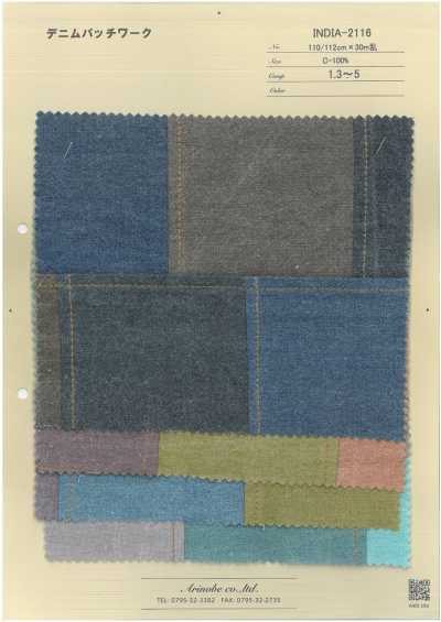 INDIA-2116 Patchwork em denim