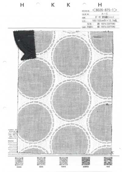8026-875-1 Gaze Bordado Circl