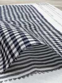 KKC908-DC-1 Fio De Algodão Tencel Tingido Com Franzido[Têxtil / Tecido] Uni Textile(Komon Studio) Foto secundária