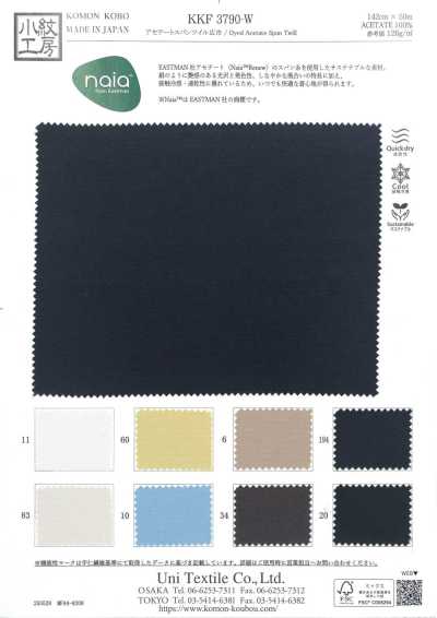 KKF3790-W Sarja de Acetato e Elastano Larga