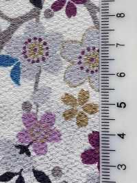 KKP2338-DHM-108 Estampa Multicolorida Futako Chirimen[Têxtil / Tecido] Uni Textile(Komon Studio) Foto secundária