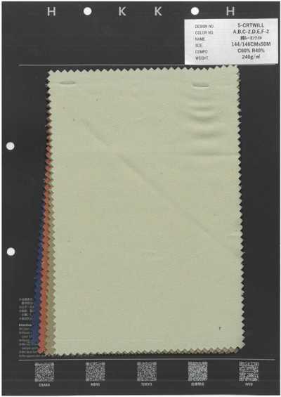5-CRTWILL Sarja de algodão e rayon