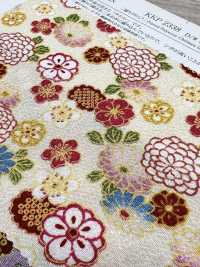 KKP2338-D-HANAKOMATI Futako Chirimen Hanakomachi[Têxtil / Tecido] Uni Textile(Komon Studio) Foto secundária