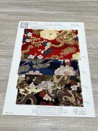 KKP2338-D-BOTANRYU Dragão Peônia Futako Chirimen[Têxtil / Tecido] Uni Textile(Komon Studio) Foto secundária