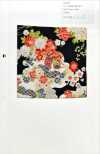 850585 Batista Floral Dourado com Estampa Japonesa, Flores do Tesouro no Mar de Nuvens