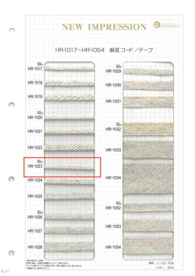 HR-1023 Malha urdida com mistura de linho, Regular S