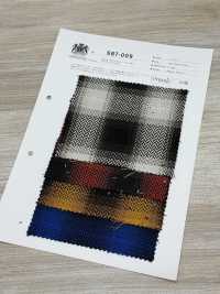 SBT-009 8/1 Xadrez Ombré Espinha De Peixe Orgânico Pesado[Têxtil / Tecido] Têxtil Kuwamura subfoto