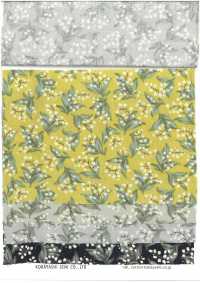 KTS7135 Tecido De Algodão Com Estampa Floral Pequena E De Gatos[Têxtil / Tecido] Algodão Kobayashi Foto secundária