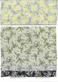 KTS7135 Tecido De Algodão Com Estampa Floral Pequena E De Gatos[Têxtil / Tecido] Algodão Kobayashi Foto secundária