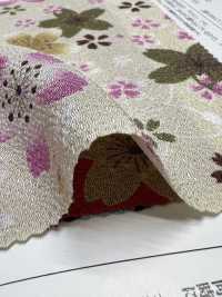 KKP2338-D-NSAKURA Futako Chirimen Flor De Cerejeira Viva[Têxtil / Tecido] Uni Textile(Komon Studio) Foto secundária