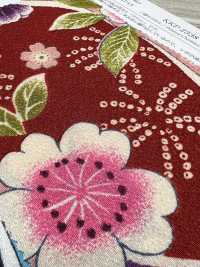 KKP2338-D-UMENIHITTA Futako Chirimen Ameixa E Hikita[Têxtil / Tecido] Uni Textile(Komon Studio) Foto secundária