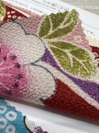 KKP2338-D-UMENIHITTA Futako Chirimen Ameixa E Hikita[Têxtil / Tecido] Uni Textile(Komon Studio) Foto secundária