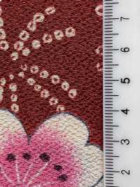 KKP2338-D-UMENIHITTA Futako Chirimen Ameixa E Hikita[Têxtil / Tecido] Uni Textile(Komon Studio) Foto secundária