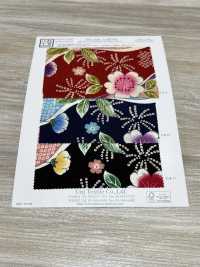 KKP2338-D-UMENIHITTA Futako Chirimen Ameixa E Hikita[Têxtil / Tecido] Uni Textile(Komon Studio) Foto secundária