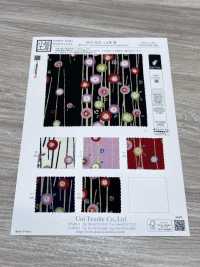 KKP2338-D-YTSUBAKI Futako Chirimen Yume Tsubaki[Têxtil / Tecido] Uni Textile(Komon Studio) Foto secundária