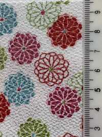 KKP2338-D-HAIKARA Futako Chirimen Haikara Kogiku[Têxtil / Tecido] Uni Textile(Komon Studio) Foto secundária