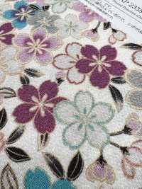 KKP2338-D-SKRZKS Flores De Cerejeira Futako Chirimen[Têxtil / Tecido] Uni Textile(Komon Studio) Foto secundária