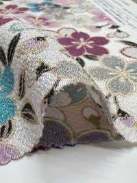 KKP2338-D-SKRZKS Flores De Cerejeira Futako Chirimen[Têxtil / Tecido] Uni Textile(Komon Studio) Foto secundária