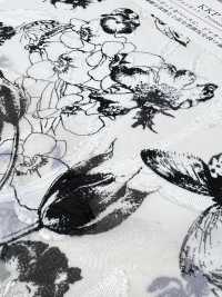 KKP4193-D100-98 Jacquard De Corte Chiffon[Têxtil / Tecido] Uni Textile(Komon Studio) Foto secundária