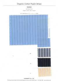 5SG032 Listras De Popeline De Algodão Orgânico[Têxtil / Tecido] Chambray Foto secundária