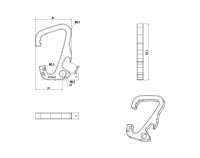 HH140 Mosquetão Altica Com Cabeça Inclinável[Fivelas E Anel] Foto secundária