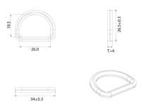 HH197 Altica Universal Single D-ring[Fivelas E Anel] Foto secundária