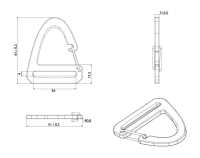 HH163 Gancho De Clipe De Cinta Triangular Artica[Fivelas E Anel] Foto secundária