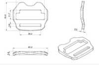 HH060-A Fivela De Cinto De Quadril Altica Tilthead[Fivelas E Anel] Foto secundária