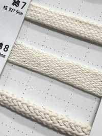 C8 Cordão De Algodão Natural PARTE 1, 8 Unidades, 9,0 Mm[Cabo De Fita] Cordon Foto secundária