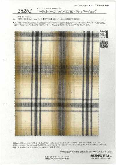 26262 Codot Organics® 30/2 Viyella Xadrez Felpudo