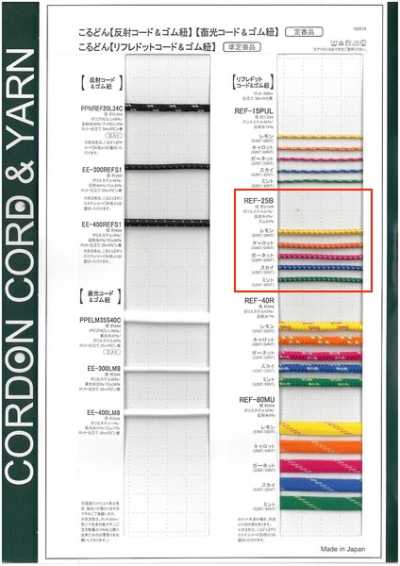 REF25B Refle Dot Fita elástica Cordão elástico redondo 1,5 mm