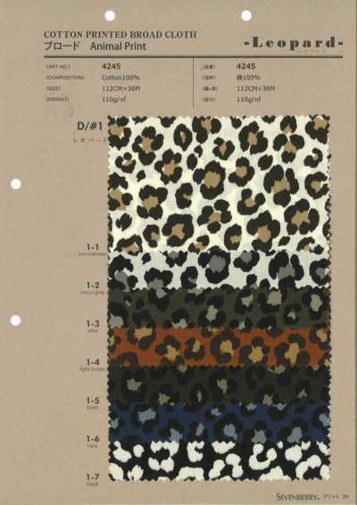 4245 Tricoline com estampa de leopardo