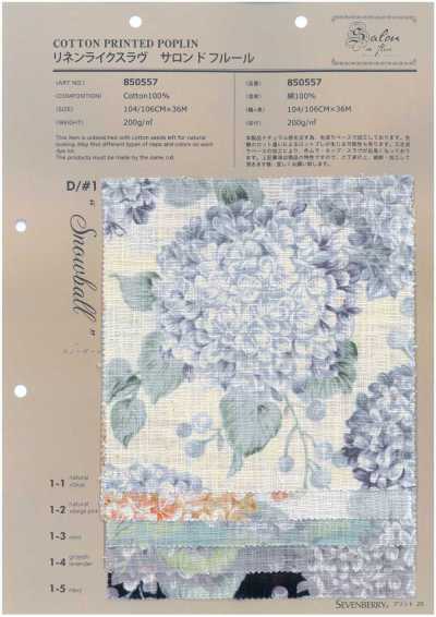 850557 Slub tipo linho Salon De Fleur Snowball
