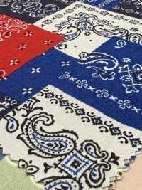 850591 Pintura Aerografada Em Tecido De Algodão Grosso Com Patchwork De Bandana[Têxtil / Tecido] VANCET Foto secundária