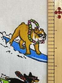 850599 Pop Estiloso Em Tecido De Algodão: Cães Surfistas[Têxtil / Tecido] VANCET Foto secundária