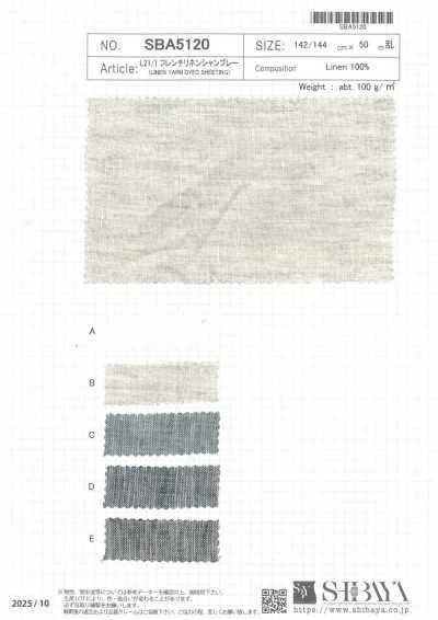 SBA5120 L21/1 Chambray de linho francês