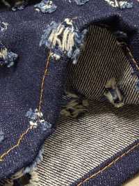 WALA-30ID Denim Waracut Com Padrão De Quadrados Aleatórios[Têxtil / Tecido] DUCK TEXTILE Foto secundária