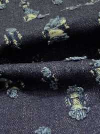 WALA-30ID Denim Waracut Com Padrão De Quadrados Aleatórios[Têxtil / Tecido] DUCK TEXTILE Foto secundária