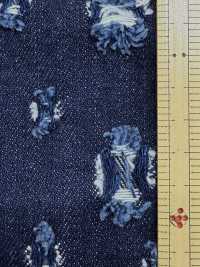 WALA-30ID Denim Waracut Com Padrão De Quadrados Aleatórios[Têxtil / Tecido] DUCK TEXTILE Foto secundária