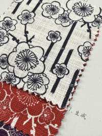 B88333Z Tecido Com Trama Irregular, Cor índigo Antigo, Dobrado Ao Meio[Têxtil / Tecido] VANCET Foto secundária