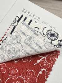 B88333Z Tecido Com Trama Irregular, Cor índigo Antigo, Dobrado Ao Meio[Têxtil / Tecido] VANCET Foto secundária