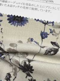 19189 Camisa De Veludo Cotelê Com Estampa Floral[Têxtil / Tecido] SUNWELL Foto secundária