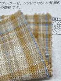 14424 Tecido De Gaze Dupla Com 60 Fios Em Fibra De Liocel Tencel™ E Padrão Xadrez Madras.[Têxtil / Tecido] SUNWELL Foto secundária